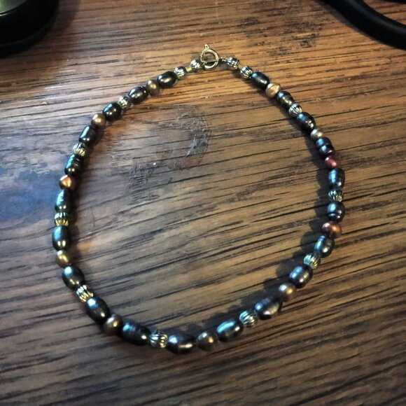 Anklet Bracelet 10 Inch Metallic Silver Gray Boho Beachy Spring Break Handmade - Picture 3 of 6